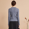 EITIE爱特爱秋新款气质修身高级感木耳边修饰针织衫D2401419 商品缩略图9