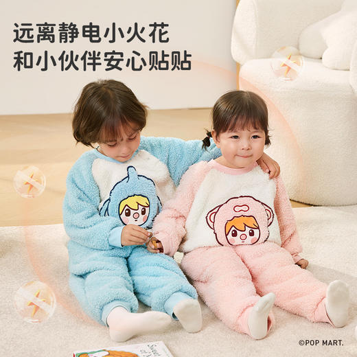 【79元秒杀套装】i-baby泡泡玛特联名抗静电暖绒绒圆领家居服套装【120-160码】 商品图3