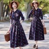 全棉印花绒感，碎花中长款连衣裙HR-SYY2633 商品缩略图1