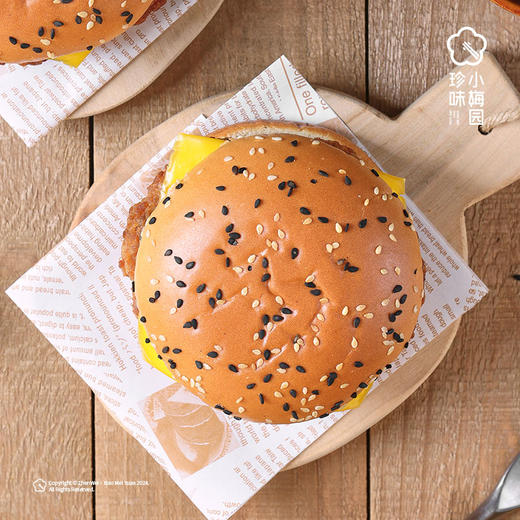 珍味小梅园金枪鱼牛肉芝士汉堡110g*5袋 商品图2