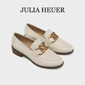 Julia Heuer 羊皮粗跟乐福鞋