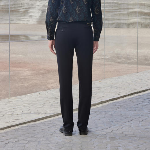 半身缘男裤 秋季舒适亲肤不易皱合体显高显瘦休闲裤253201B10303374 商品图4