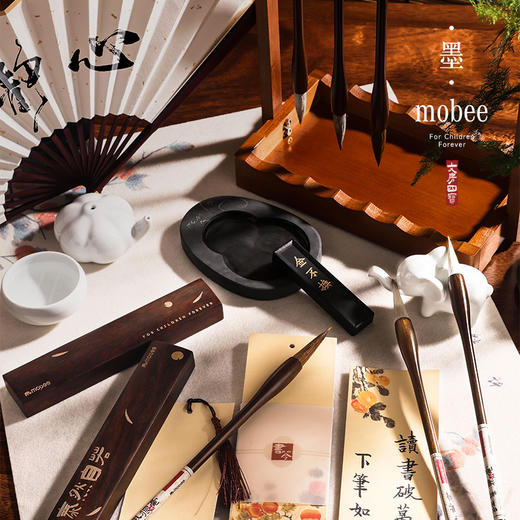 【文房四宝-笔墨纸砚】mobee文房四宝套装 初学者笔墨纸砚台 入门专用国画工具全套礼盒 商品图5