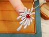 523128 无烧鸽血红红宝石胸针/吊坠 石重：1.03ct，总重：4.58g，钻石：1.035ct/345颗 18K白金，真金真钻石 超值价：26000 商品缩略图0