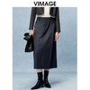 VIMAGE纬漫纪秋季新款时尚气质纯色百搭显瘦长裙半身裙V2206809 商品缩略图0