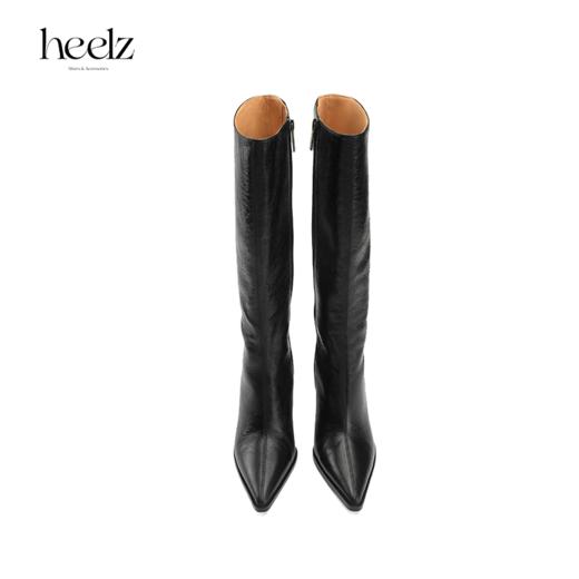 heelz设计师手工鞋履 ｜酷飒小牛皮尖头高跟骑士靴8.5公分 商品图2