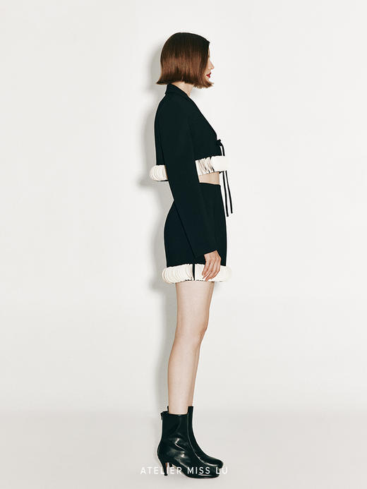 【玫瑰少女】层叠圆片拼接小A字短裙 商品图3