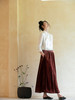 牧衣游原创提花丝绒马面半裙光泽垂感百搭显瘦气质宽松伞裙 芜苒 商品缩略图2