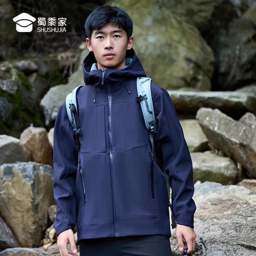 【实付满399送保温杯】【户外软壳风衣外套】户外防风保暖夹克外套 男女同款连帽宽松外套 WT401 商品图10