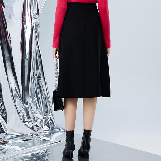 EITIE爱特爱秋季新款黑色A字伞裙7506204 商品图4