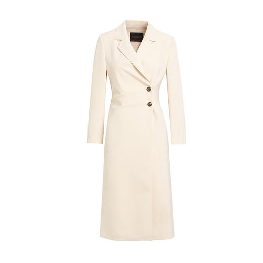 乔万尼法式气质连衣裙新款白色收腰风衣裙EM3E459 商品图4