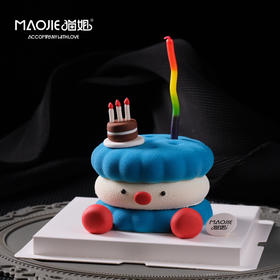 emoji-蓝色精灵慕斯ss（提前一天预定、装饰随机搭配）4寸-c3