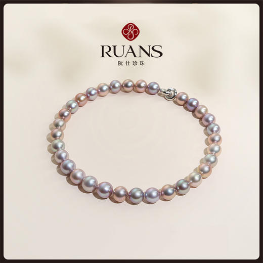 【新品】阮仕花海系列S925银间色淡水珍珠项链12-13.3MM 圆 极微瑕 极强光 商品图0