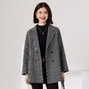 Avann中长款格子100%羊毛外套S067 商品缩略图4