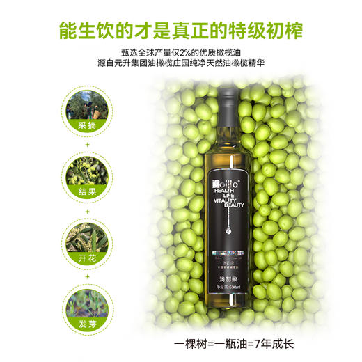杞冠严选 | 大凉山 澳利欧有机特级初榨橄榄油 钻石级橄榄油500ml*2/礼盒装 元升 商品图2