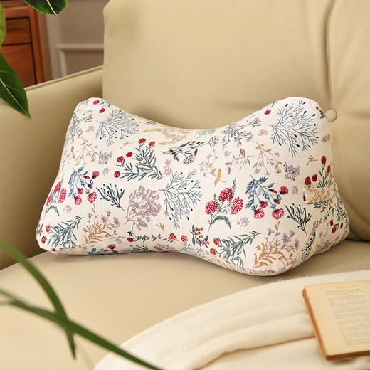 雅蕊系列三角腰枕护腰靠垫苦荞床头靠包沙发卧室飘窗高级感可拆洗 商品图1