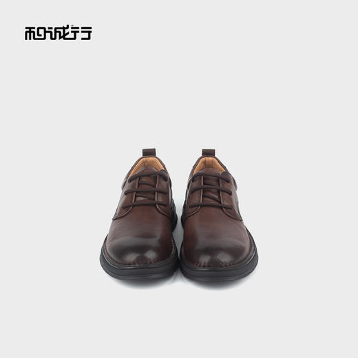 和诚行 2024秋冬新款真皮商务系带休闲皮鞋百搭复古男皮鞋1320078 商品图2
