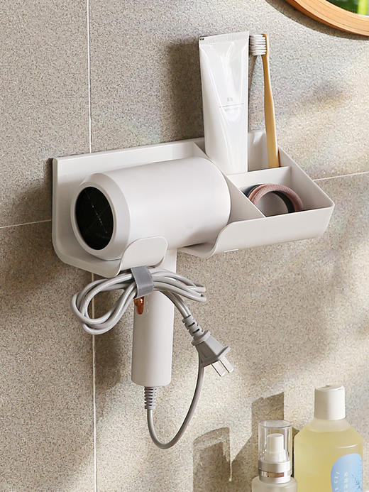 【白色】娜家壁挂吹风机收纳架 商品图0