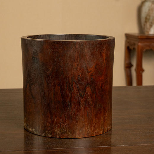 清 红木束腰大笔海 商品图2