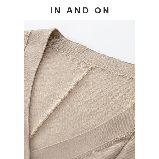 54569  IN AND ON 邂逅 莱赛尔桑蚕丝法式收腰针织上衣 商品图3