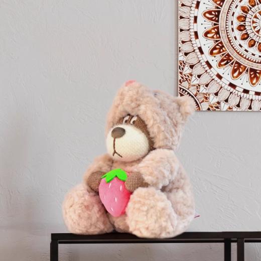 小熊汉斯 变身草莓熊粉灰-XS-S-M 商品图4