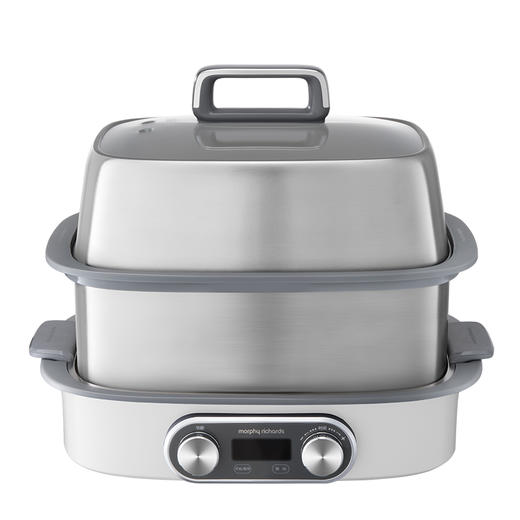 杞冠臻选 | 摩飞 极速电蒸锅 12L 双层304不锈钢蒸锅 配炖盅等 MR1168 轻奢蓝 椰奶白 清新绿 morphy richards 商品图0