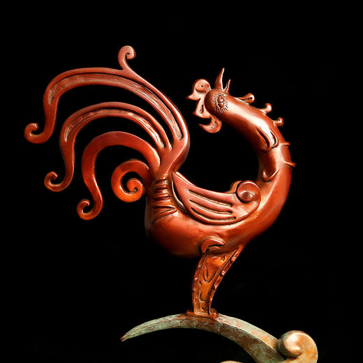 宇达青铜摆件 十二生肖鸡《金鸡报晓春常在》创意装饰 家居工艺摆件  高39.5cm 商品图3