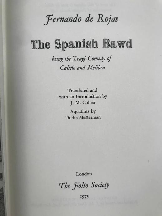 费尔南多·德·罗哈斯《西班牙鸨母》 8幅插图 精装大32开带书匣 商品图2