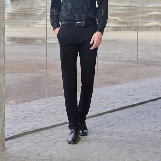 半身缘男裤 秋季舒适亲肤不易皱合体显高显瘦休闲裤253201B10303374 商品图0