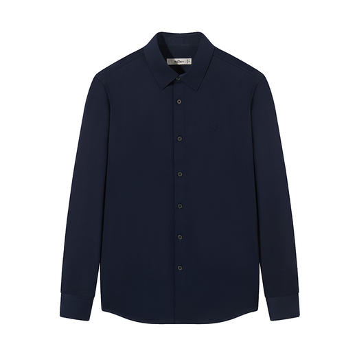 【加绒】柒牌长袖衬衫2024冬季新品商务休闲舒适保暖厚款翻领衬衣	127A70650 商品图4