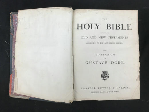 重10公斤巨套！约19世纪后期 多雷220幅经典版画插图 圣典（全2卷） 真皮精装8开 商品图3