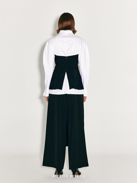 【夜空书简】百褶拼接A字抹胸上衣 商品图2