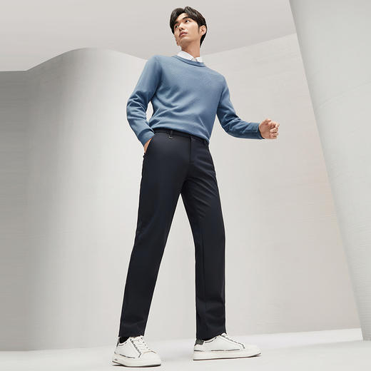 【复合绒】柒牌男装休闲裤男秋冬新品商务百搭保暖修身直筒长裤子	127H70720 商品图1