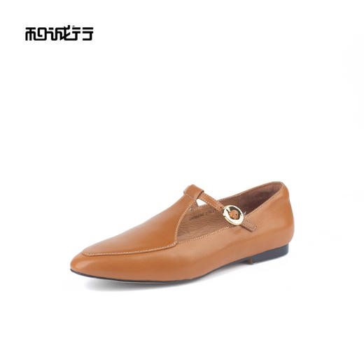 和诚行 2024秋冬新款法式复古玛丽珍鞋女时尚尖头平底单鞋0400236 商品图1