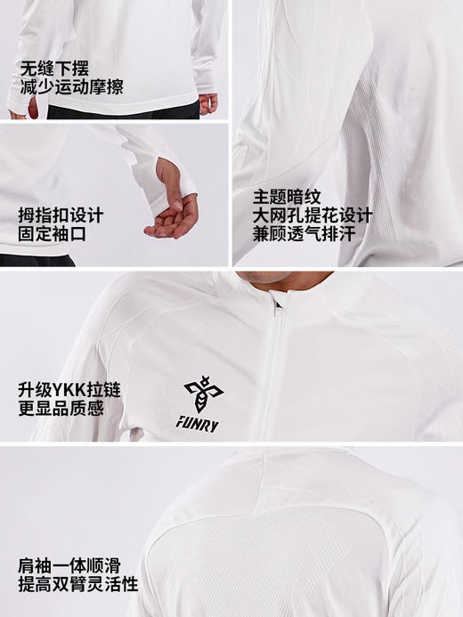 蜂锐天衣一体织系列半拉链长袖2433101 商品图4