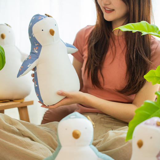 企鹅玩偶公仔高端纯棉可爱安抚装饰女生儿童珍珠棉可拆洗 商品图0