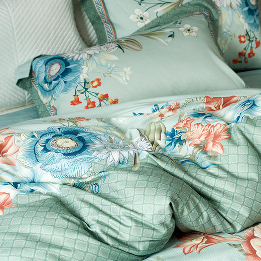 【6F】富安娜床单四件\瑞玉堂，绿 商品图3