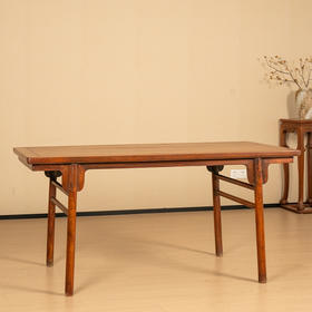 清 红木夹头榫刀牙板画案