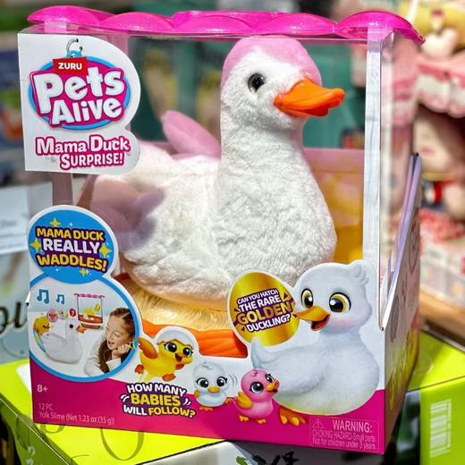 zuru佩特宠物超萌嘛嘛鸭仿真电动会叫行走可爱孵小鸭宝宝毛绒玩具 商品图0