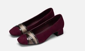 achette雅氏5SJ2 2024秋季新款彩色相拼正装单鞋简约浅口女鞋