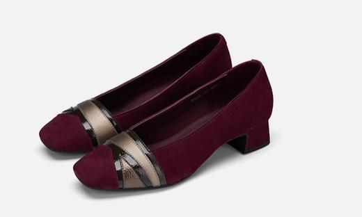 achette雅氏5SJ2 2024秋季新款彩色相拼正装单鞋简约浅口女鞋 商品图0