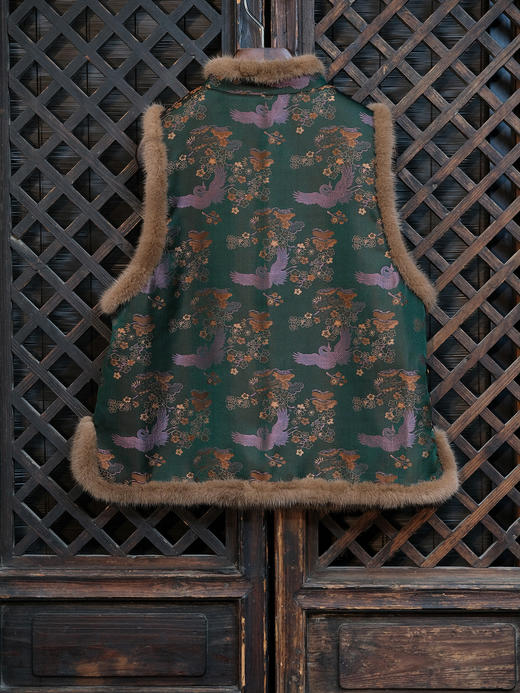 盛唐婧 |国风织锦梅花仙鹤纹马甲 商品图5