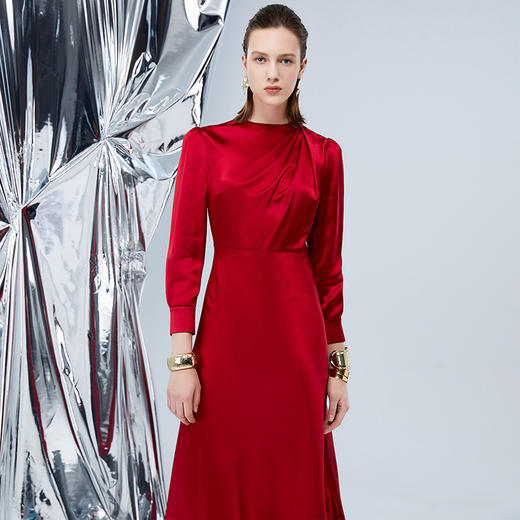 EITIE爱特爱秋季新款时尚修身高腰婚礼聚会礼服女7577207 商品图3