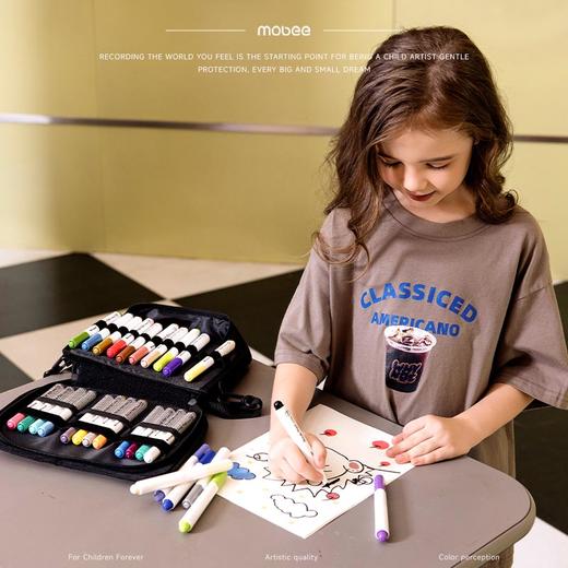 【赠棒球包】mobee元气棒球包丙烯马克笔套装 画画包 多材质可覆盖24/36/48色可选 双拉链轻松开合 棒球包丙烯笔 绘画更便捷 商品图4