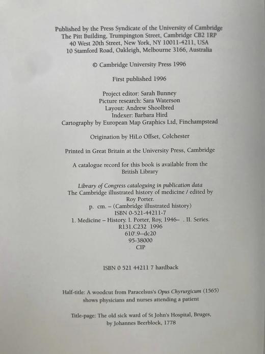 剑桥医学史（1996） 数百幅插图 精装16开 商品图4