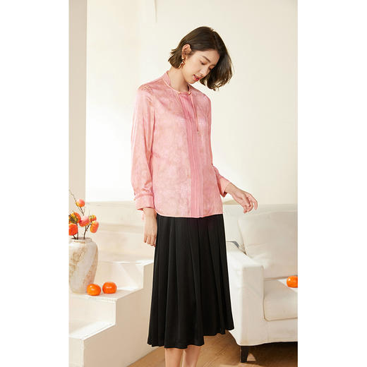 乔万尼缎面衬衫新款新中式国风设计高级感EM3C317 商品图3