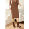 乔万尼半身裙长款新款秋冬复古设计棕色EM3D391 商品缩略图1