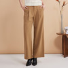 EITIE爱特爱利落干练显瘦阔腿深卡其高腰简约休闲裤秋季新款C2405408 商品缩略图2