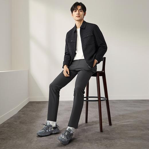 柒牌男装翻领夹克2024秋季新款时尚潮流青年工装风男士茄克衫外套	127K71010 商品图3