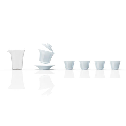 小罐茶踏清风·马蹄盖碗套组2024年中秋新品 商品图1